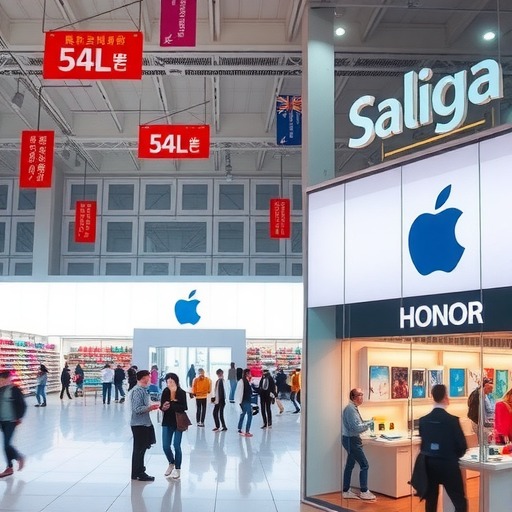 中国手机市场一季度大跌14%，仅苹果荣耀同比增长(图1)