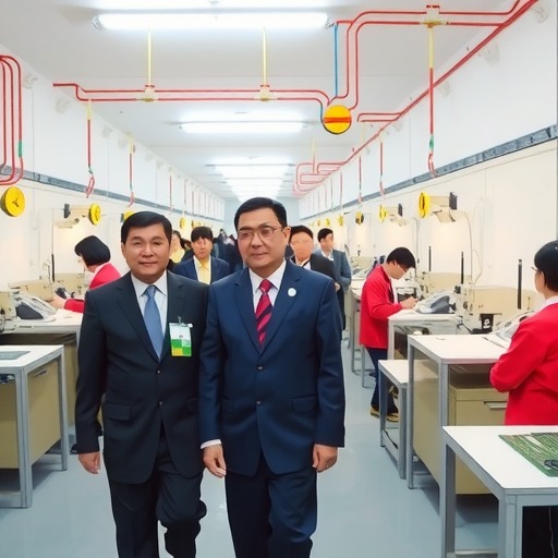 景德镇副市长罗文军一行考察重庆声光电公司(图1)