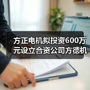 方正电机拟投资600万元设立合资公司方德机器人（图2）
