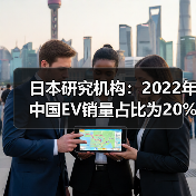 日本研究机构：2022年中国EV销量占比为20%，日本EV销量占比仅为2%（图4）