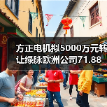 方正电机拟5000万元转让绿脉欧洲公司71.88%股权（图1）