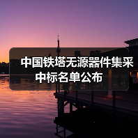 中国铁塔无源器件集采中标名单公布(图4) 中国铁塔无源器件集采中标名单公布(图4)