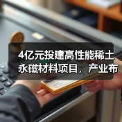 4亿元投建高性能稀土永磁材料项目,产业布局暗藏玄机?(图1) 4亿元投建高性能稀土永磁材料项目,产业布局暗藏玄机?(图1)