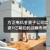 方正电机全资子公司增资1亿背后的战略布局是什么?(图4) 方正电机全资子公司增资1亿背后的战略布局是什么?(图4)