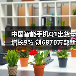 中国智能手机Q1出货量增长9% 创6870万部新高（图3）