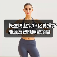长盈精密拟13亿募投新能源及智能穿戴项目(图1) 长盈精密拟13亿募投新能源及智能穿戴项目(图1)