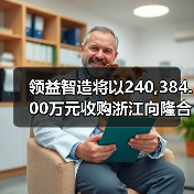 领益智造将以240,384.00万元收购浙江向隆合计96.15%股权（图4）