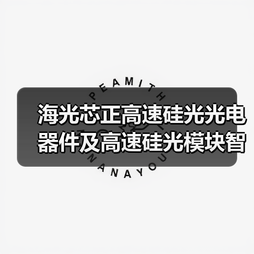 海光芯正高速硅光光电器件及高速硅光模块智能制造项目开工(图2) 海光芯正高速硅光光电器件及高速硅光模块智能制造项目开工(图2)