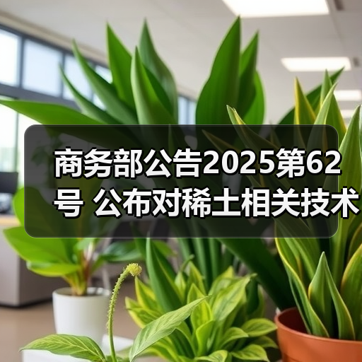 商务部公告2025第62号 公布对稀土相关技术实施出口管制的决定(图2) 商务部公告2025第62号 公布对稀土相关技术实施出口管制的决定(图2)
